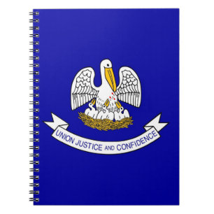 Carnet avec le drapeau de l'État de Louisiane