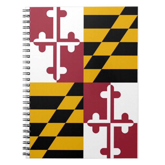 Carnet avec le drapeau de l'État du Maryland (Devant)