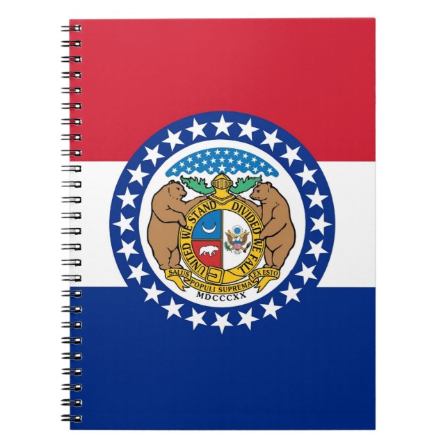 Carnet avec le drapeau de l'État du Missouri (Devant)
