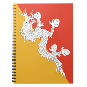 Carnet avec le drapeau du Bhoutan