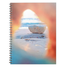 Carnet avec vue sur la plage de Coral