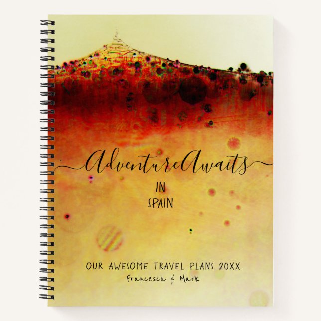 Carnet Aventure Attend Paysage Abstrait Personnalisé (Devant)