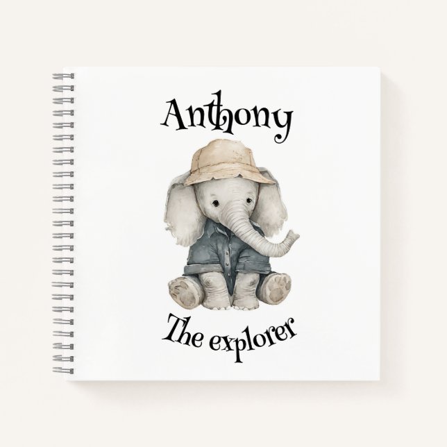 Carnet Aventure Safari Bébés | Animaux à l'aquarelle mign (Devant)
