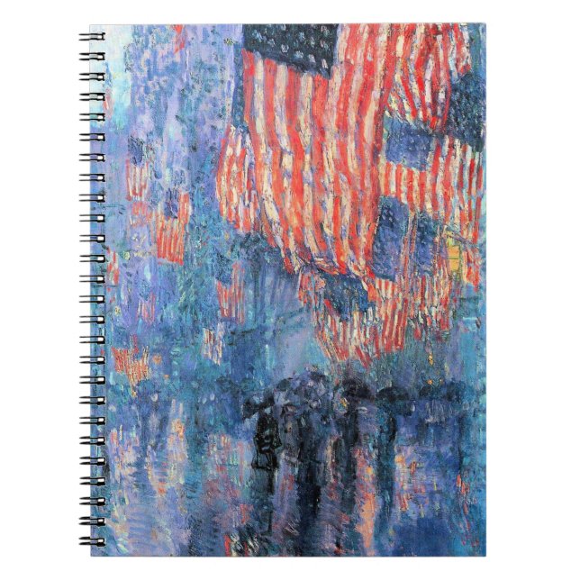 Carnet Avenue dans la pluie par Frederick Childe Hassam (Devant)