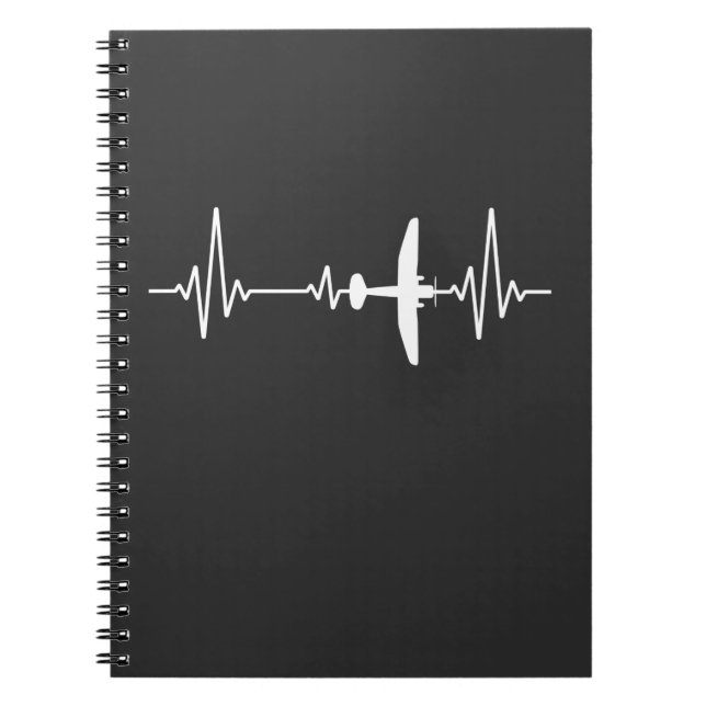 Carnet Avion Cool de battement de coeur Avion (Devant)