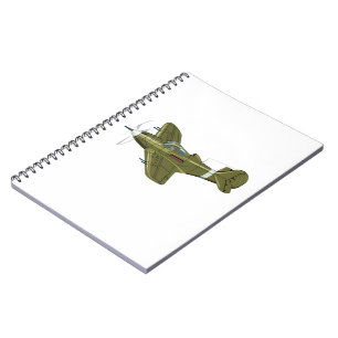 Carnet Avion de chasseur rétro-dessiné