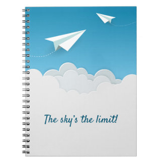 Carnet Avions en papier au-dessus des nuages