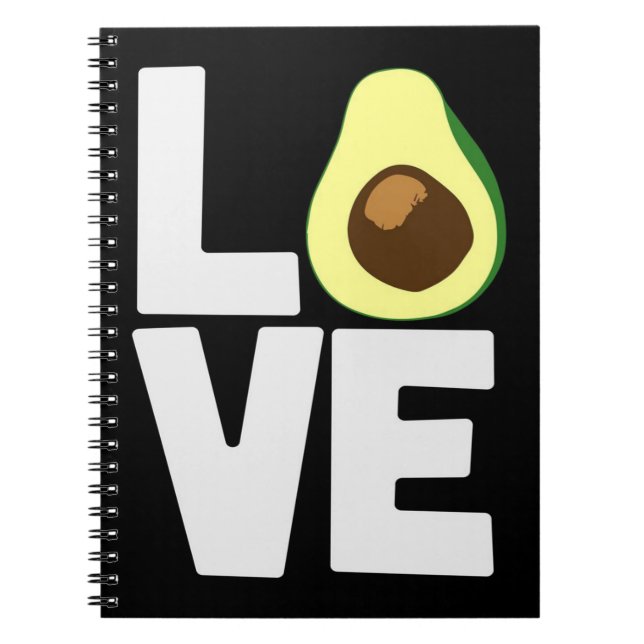 Carnet Avocado Love Vegan, mignon cadeau Avocado Lover (Devant)
