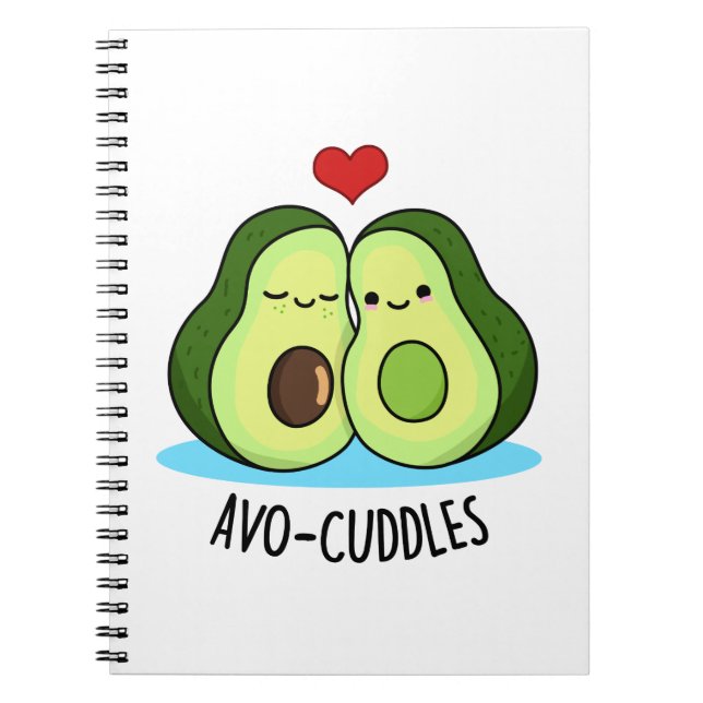 Carnet Avocuddles Calembour de couple de avocats drôle  (Devant)
