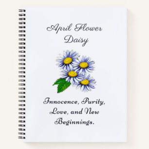 Carnet Avril Mois de naissance Fleur Daisy Fresque et Sim