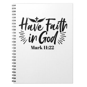 Carnet Ayez foi en Dieu Mark 11:22 Citation Inspirationne