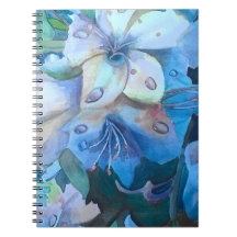 Azalées bleu foncé en aquarelle