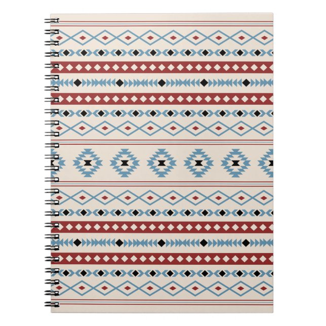 Carnet Aztec Blue Red Black Cream Mixte Motifs Motif (Devant)