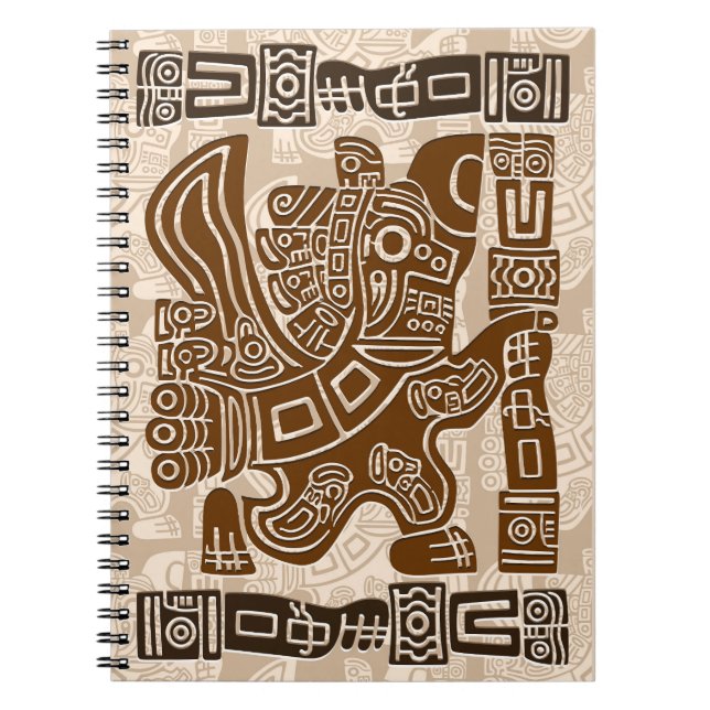 Carnet Aztec Eagle Guerrier Tribal Art antique (Devant)