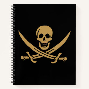 Carnet Aztec Gold Crâne et cutlass Pirate Calico Jack