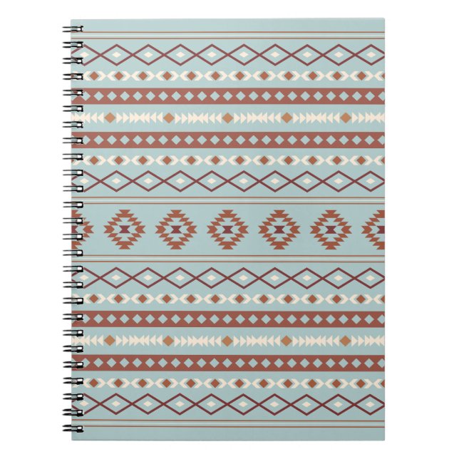 Carnet Aztec Mixte Motif Motif Rusts Crème Bleu (Devant)