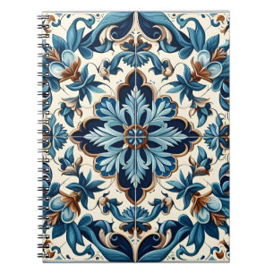 Carnet Azulejo Porcelain Carrelage bleu Motif méditerrané