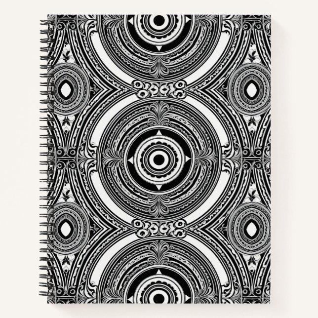 Carnet B&W Medallion Motif (Devant)