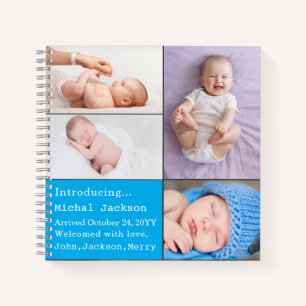 Carnet Baby Boy Nouveau-né Photo Faire-part de naissance