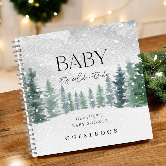 Carnet Baby It's Cold Outside Baby shower Guestbook (Créateur téléchargé)