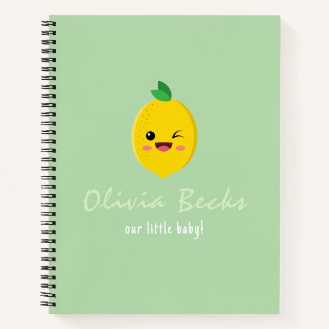 Carnet Baby shower Citrus Lemon (Devant)
