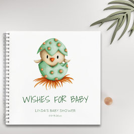 Carnet Baby shower d'éclosion d'oiseaux verts Voeux pour 