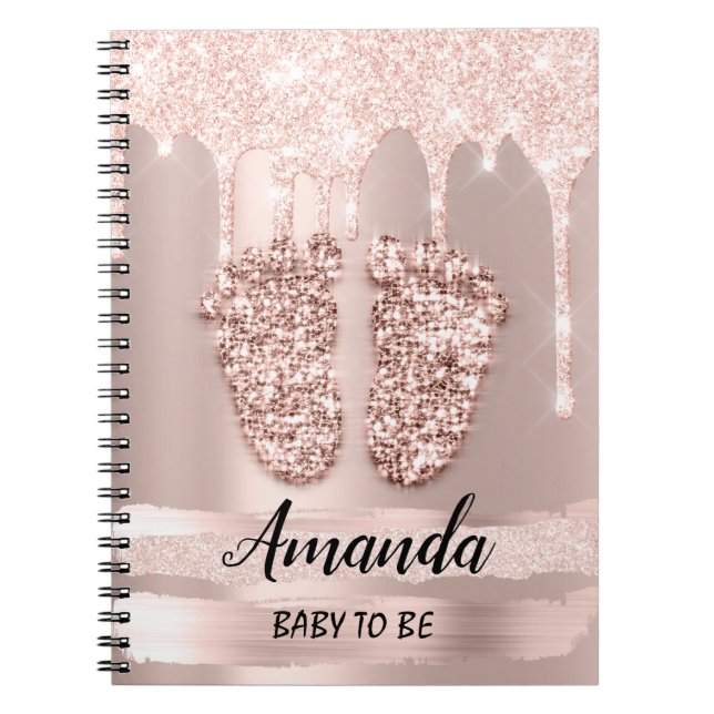 Carnet Baby shower Genre Revival Rose Fille Pieds Drives (Devant)