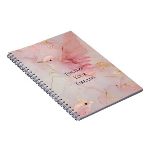 Carnet Baby shower Gold Blush Pink Birds