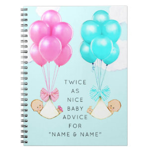 Carnet Baby Shower Jumeaux