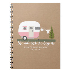 Carnet Baby shower pour filles de camping-cars Adventure