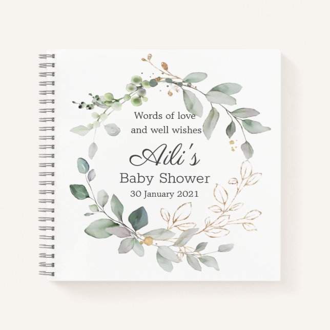 Carnet Baby shower verdoyant (Devant)
