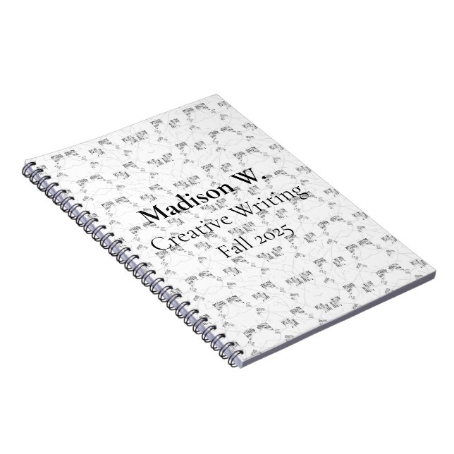 Carnet Back-to-School Minimal Line Pattern | Summer (Côté Droit)