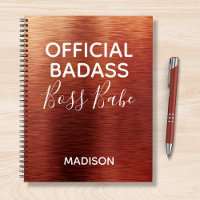 Badass officiel Boss Babe Nom du cuivre métallique