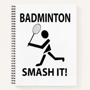 Carnet Badminton Smash It Sports Player Entraîneur Badmin