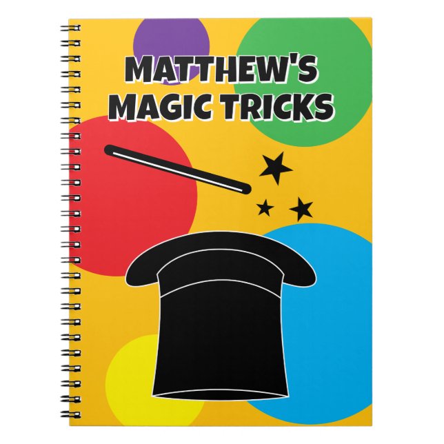 Carnet Baguette et chapeau de magicien spectacle de magie (Devant)