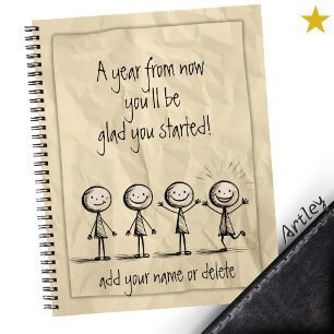 Carnet Baguette mignonne Figure Papier Doodé Nom personna