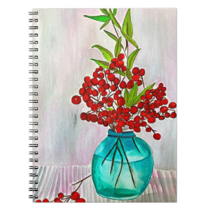 Carnet Baies d'eau Red Christmas Berries