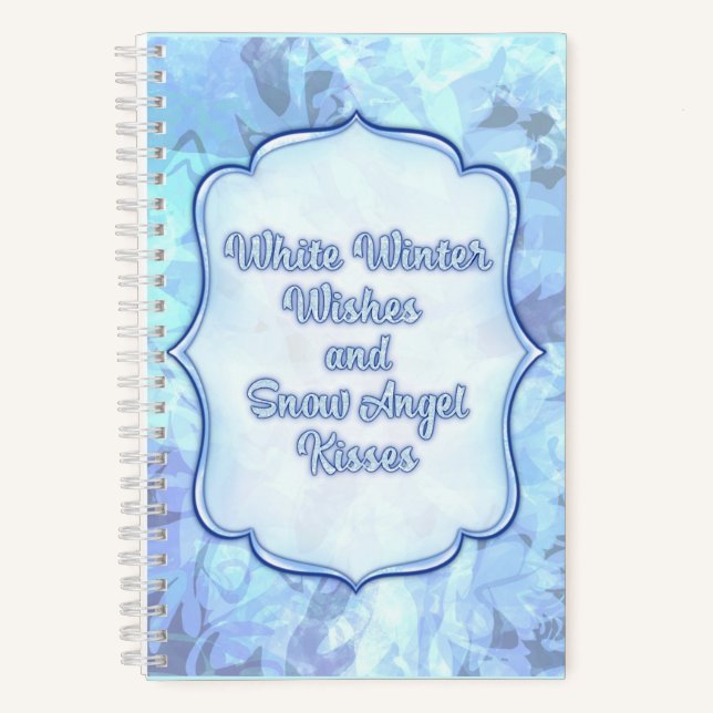 Carnet Baisers à neige - Carte de voeux d'hiver Whimsical (Recto)