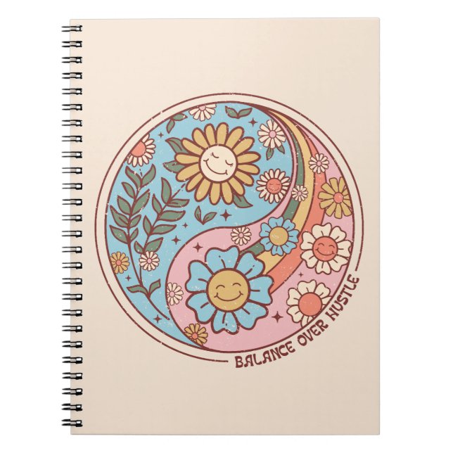 Carnet Balance Over Hustle - Boho (Devant)