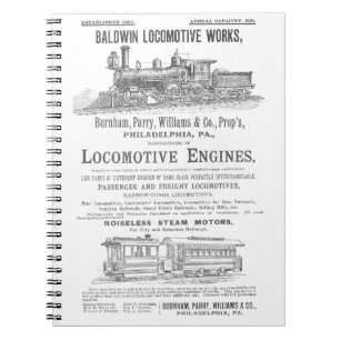 Carnet Baldwin Locomotive Works Locomotive Railway Locomt