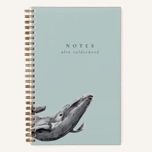 Carnet Baleine aquarelle moderne personnalisée