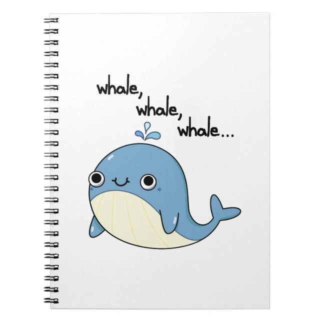 Carnet Baleine, baleine, baleine Pun sur un animal marin  (Devant)