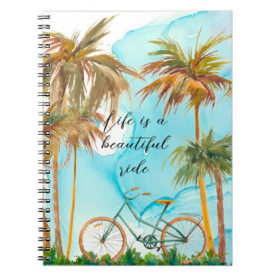 Carnet Bali Palmiers, ciel et vélo Spiral Photo