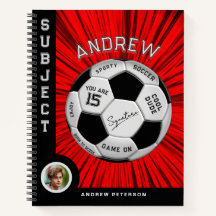 Balle de football Texte personnalisé rouge Anniver