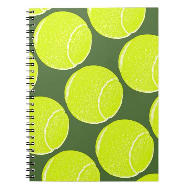 Carnet balle de tennis jaune (Devant)
