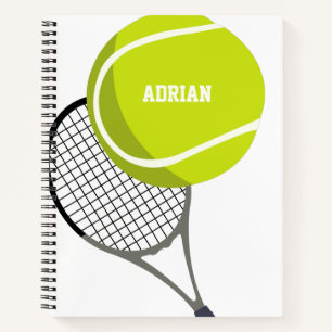 Carnet Balle de Tennis & Raquette Racquet Personnalisé