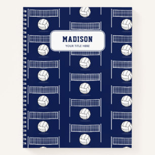 Carnet Balle de volley-ball personnalisée et Motif Net