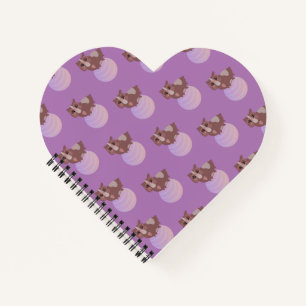 Carnet Balle d'exercice de fitness violette pour cochons