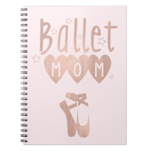 Carnet Ballet Maman Rose Rose Or Étoiles & Coeurs