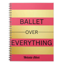 "BALLET SUR TOUT" Pink & Gold Striped